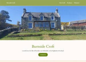 Screenshot homepage burnsidecroft